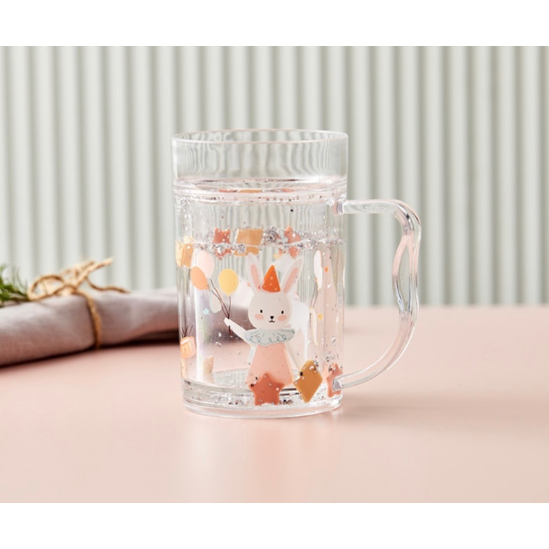 Пластиковая кружка с водой и блестками Party Rabbit