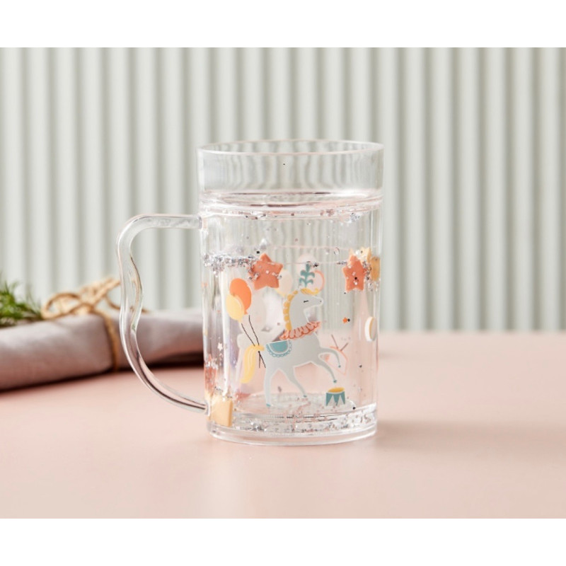 Пластиковая кружка с водой и блестками Party Rabbit