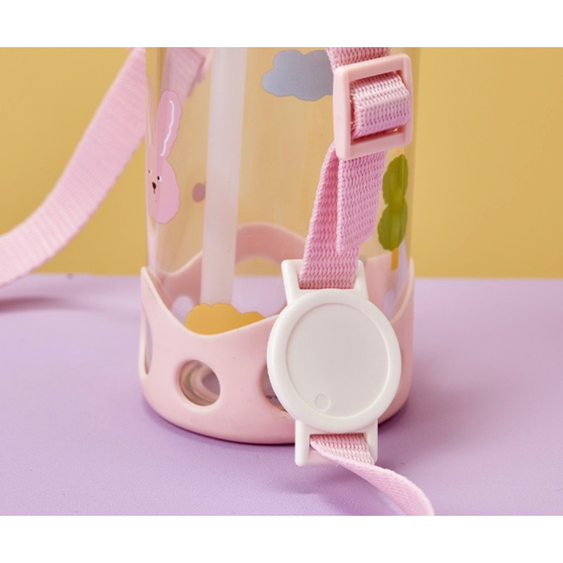 Поильник Tritan 450 ml Rabbit со шнурком 